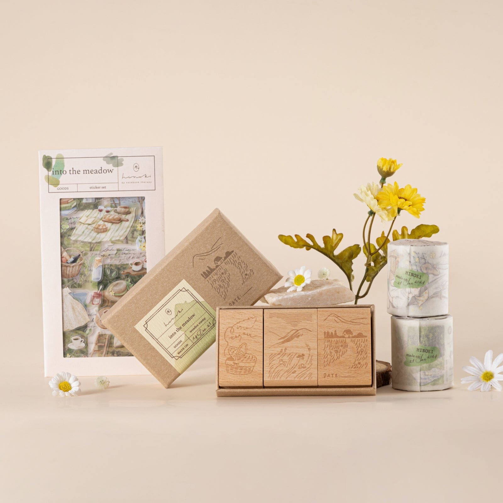 Hinoki - ‘Into the Meadow’ PET Decorative Tape - Meadow Picnic