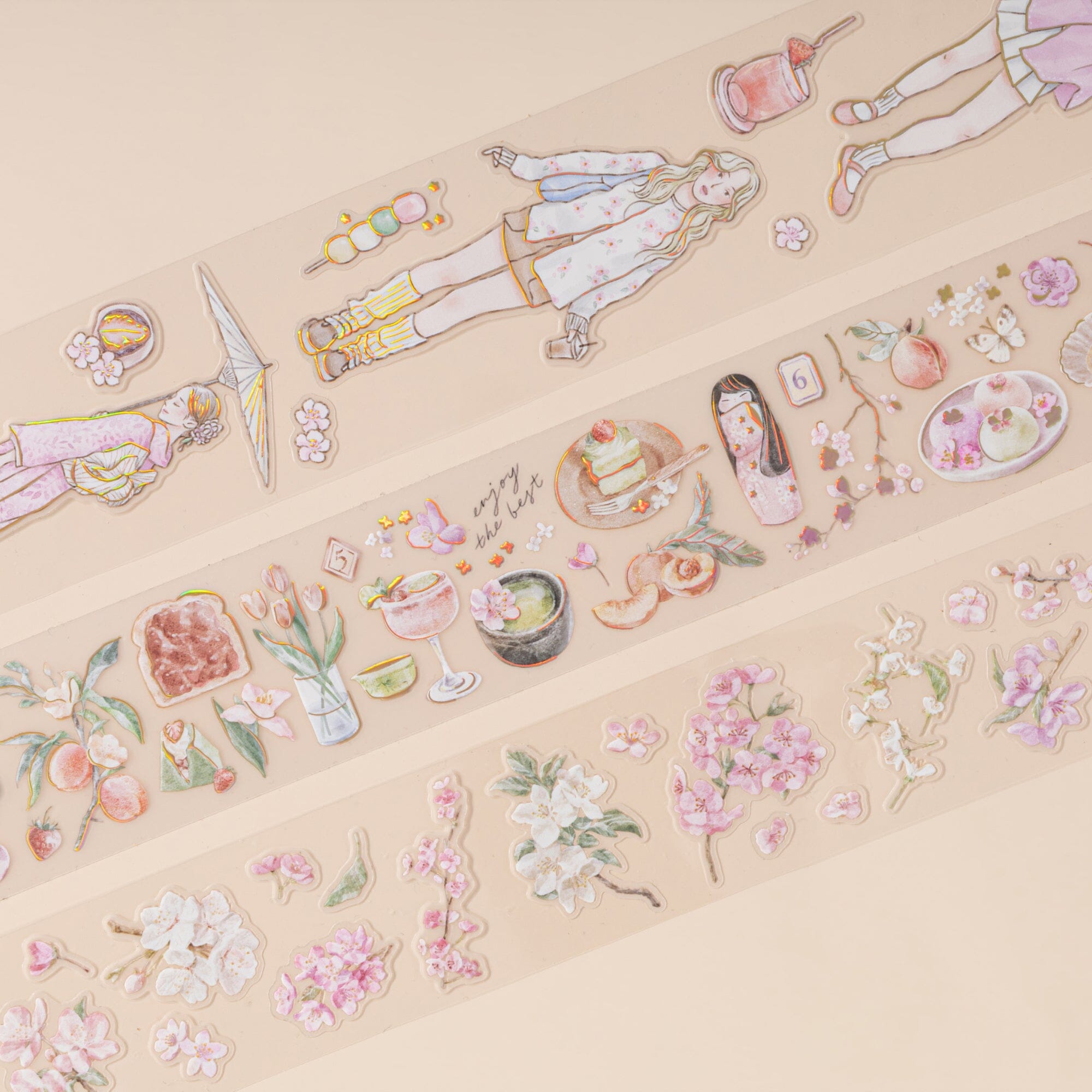 Hinoki - ‘Into the Spring’ PET Decorative Tape
