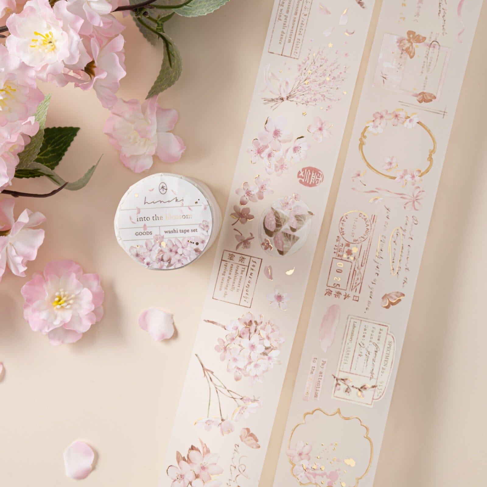 Hinoki - ‘Into the Blossom’ Decorative PET Tape Set