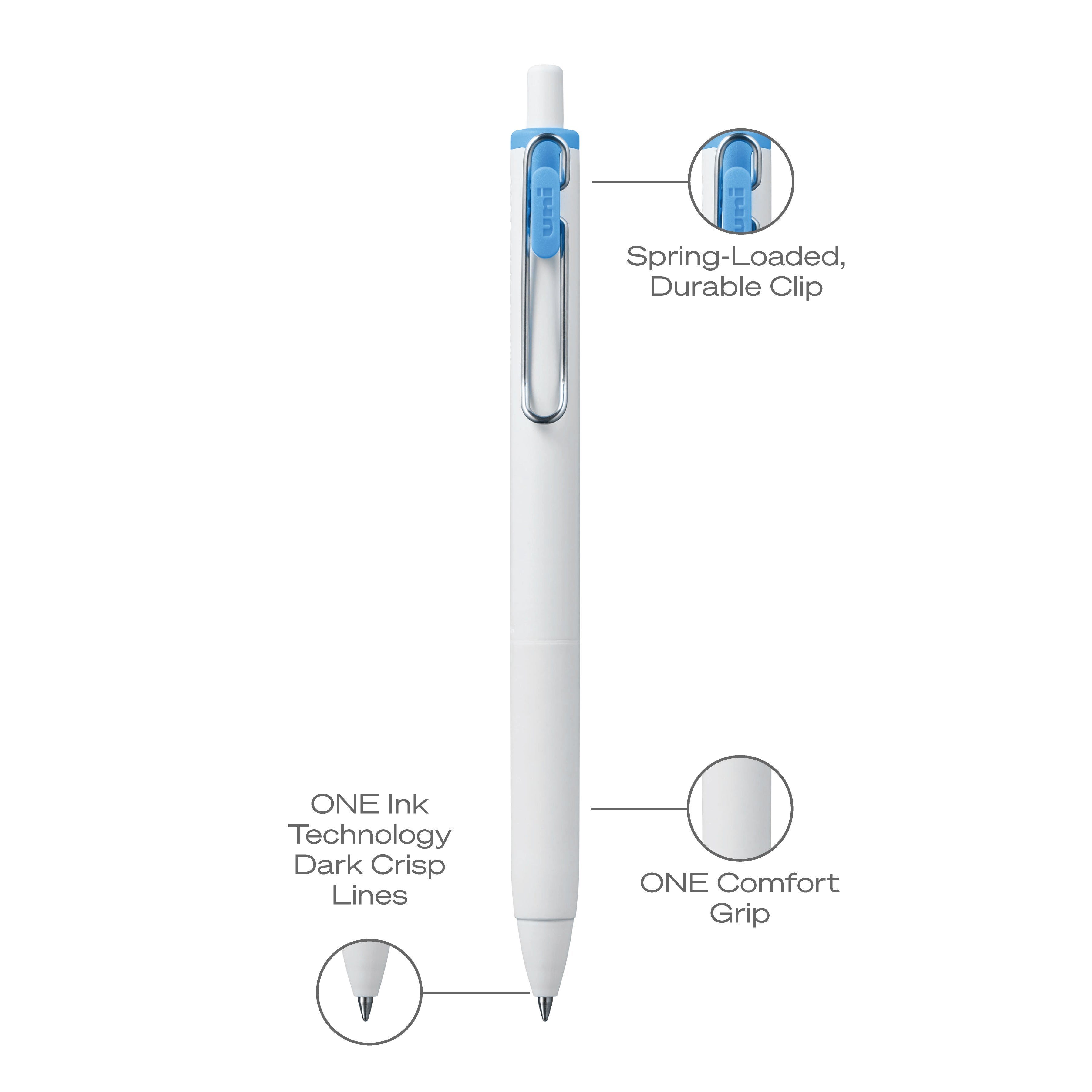 uniball™ ONE, Gel Pen, White Barrel